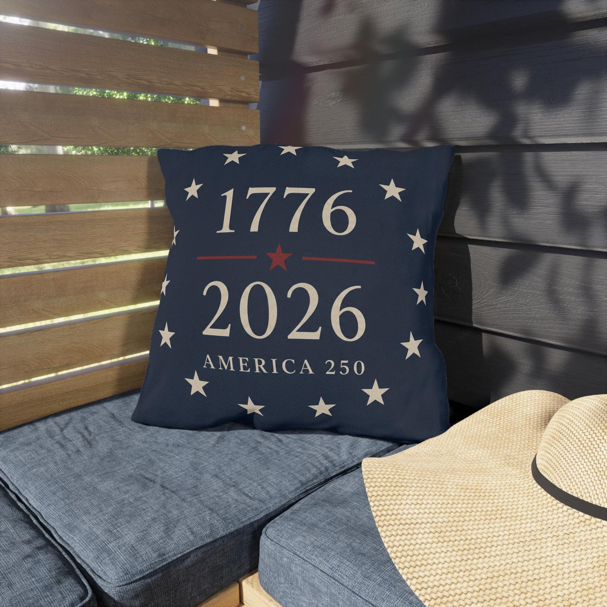USA Flag Decor Outdoor Pillows | 250th Anniversary Patriotic Pillow