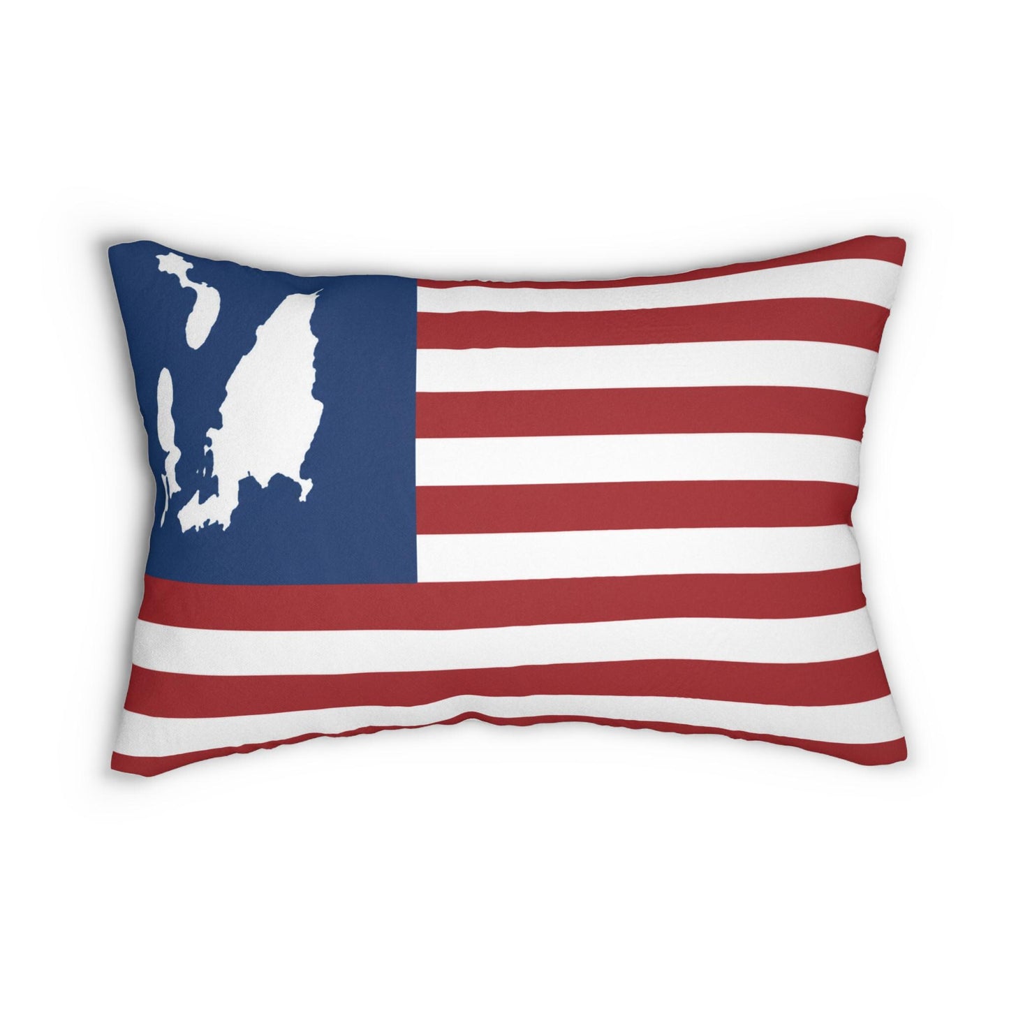 Newport Rhode Island Flag Lumbar Pillow | Coastal Preppy Decor