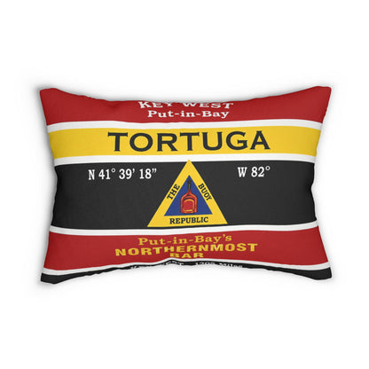 Put-in-Bay Tortuga Bar Lumbar Pillow Cover 14x20 | Lake Erie Coastal Nautical