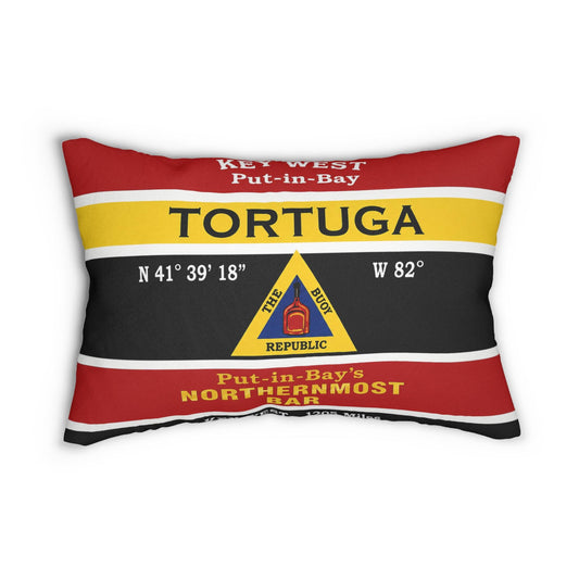 Put-in-Bay Tortuga Bar Lumbar Pillow Cover 14x20 | Lake Erie Coastal Nautical