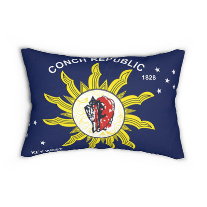 Conch Republic Key West Lumbar Pillow | Florida Keys Coastal Nautical Decor