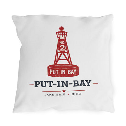 Put-In-Bay Buoy Pillow Outdoor Pillows | Lake Erie Nautical Coastal Throw