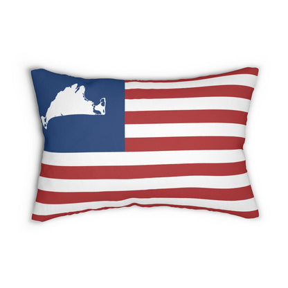 Martha's Vineyard USA Flag Lumbar Pillow | 14x20"