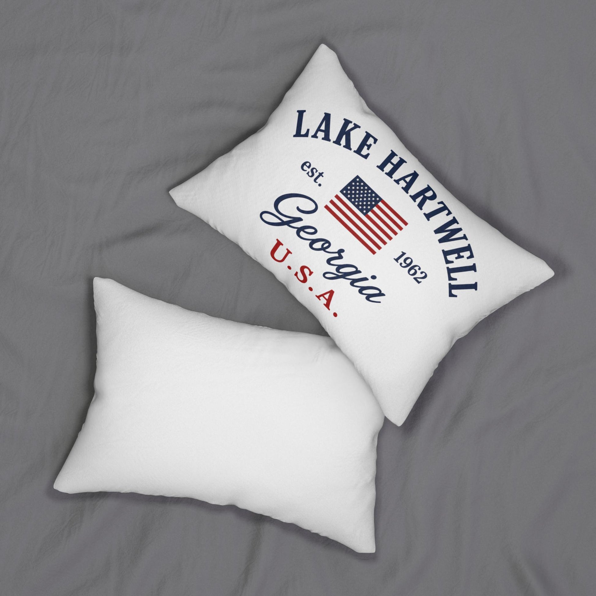 Lake Hartwell Georgia Nautical Pillow 14x20 Lumbar | GA Lake House Decor