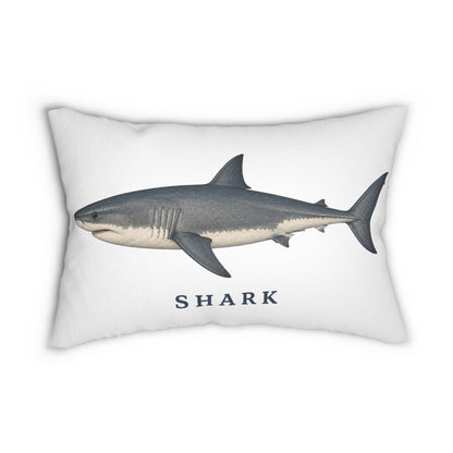 Coastal Shark Lumbar Pillow | 14x20 Spun Polyester