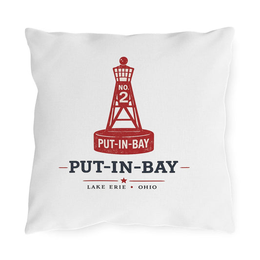 Put-In-Bay Buoy Pillow Outdoor Pillows | Lake Erie Nautical Coastal Throw