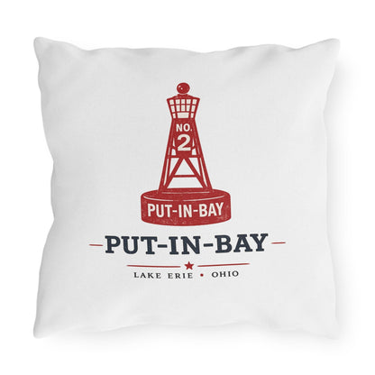 Put-In-Bay Buoy Pillow Outdoor Pillows | Lake Erie Nautical Coastal Throw