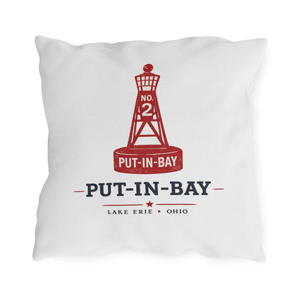 Put-In-Bay Buoy Pillow Outdoor Pillows | Lake Erie Nautical Coastal Throw