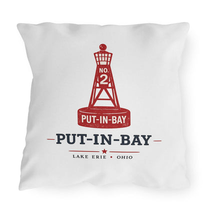 Put-In-Bay Buoy Pillow Outdoor Pillows | Lake Erie Nautical Coastal Throw