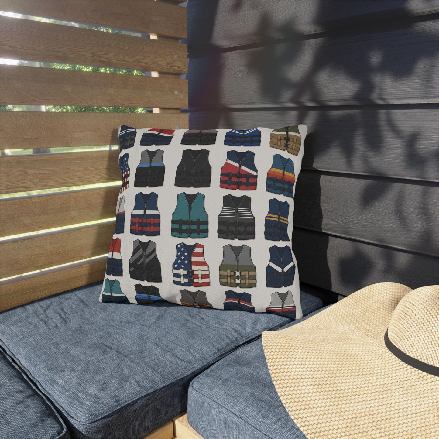Vintage Water Ski Vest Pillow Outdoor Pillows | Lake Life Decor