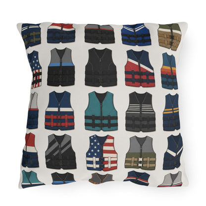 Vintage Water Ski Vest Pillow Outdoor Pillows | Lake Life Decor