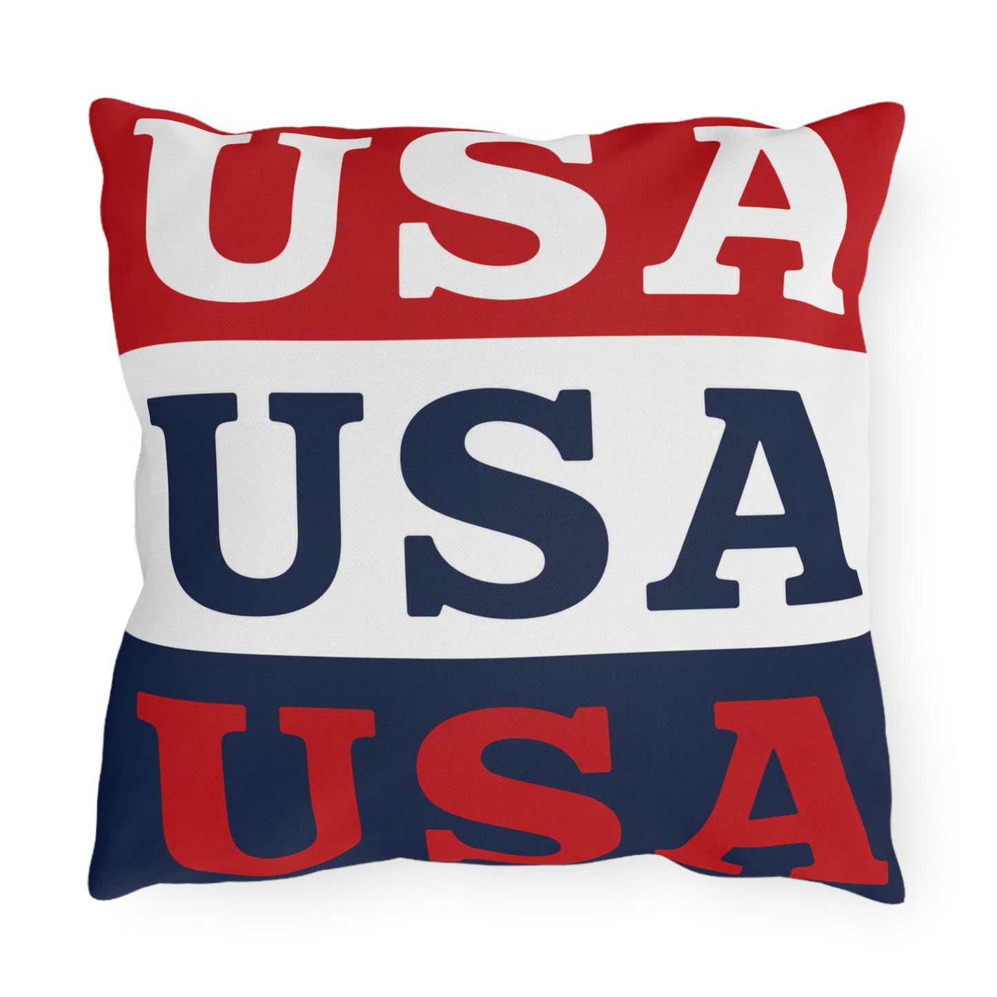 USA Patriotic Throw Pillow | Outdoor Pillows, Red White Blue Americana Accent
