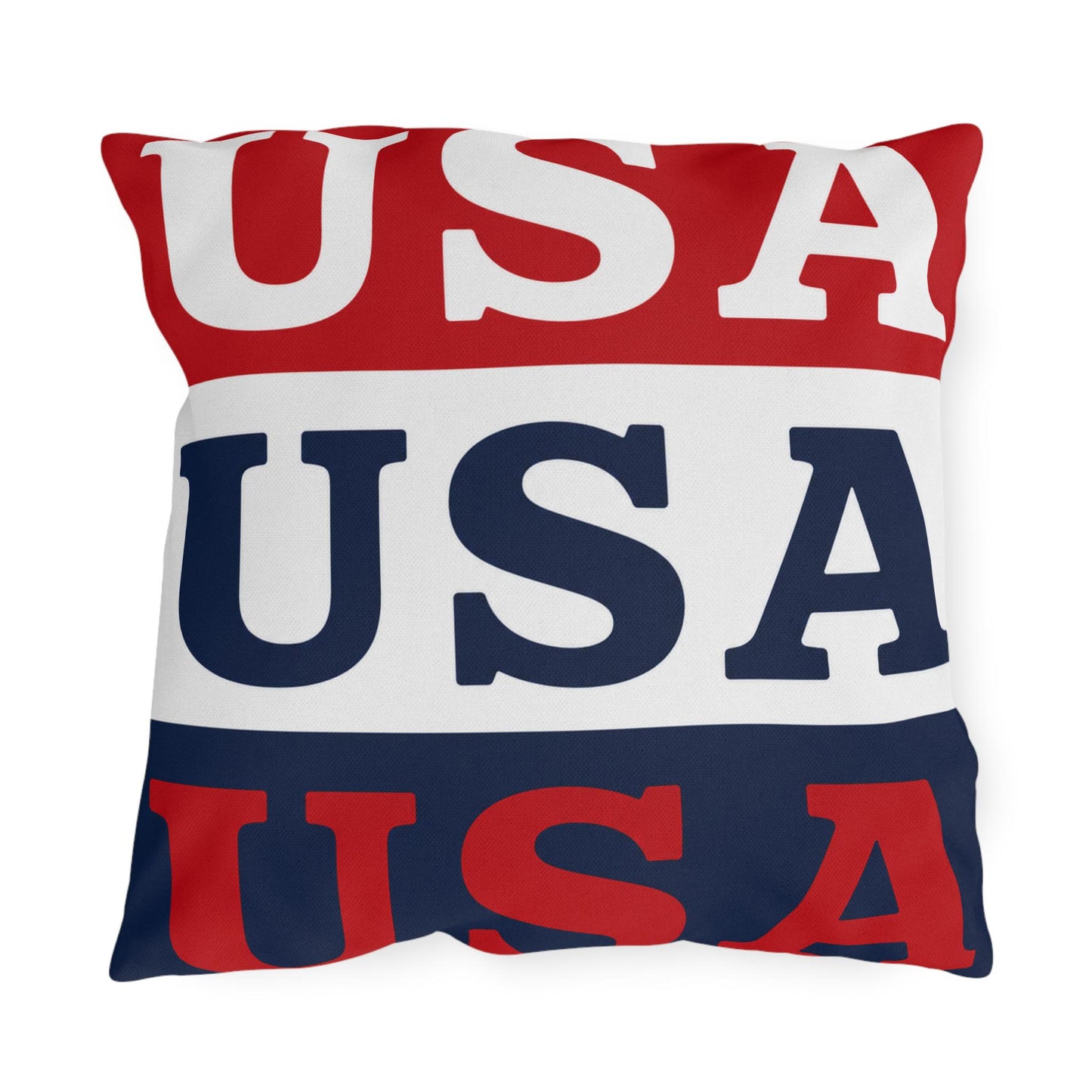 USA Patriotic Throw Pillow | Outdoor Pillows, Red White Blue Americana Accent