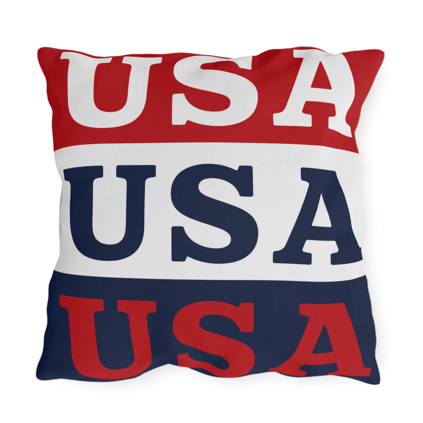 USA Patriotic Throw Pillow | Outdoor Pillows, Red White Blue Americana Accent