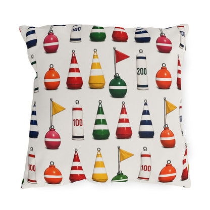 Slalom Buoys Water Ski Pillow | Outdoor Pillow, Water-Resistant