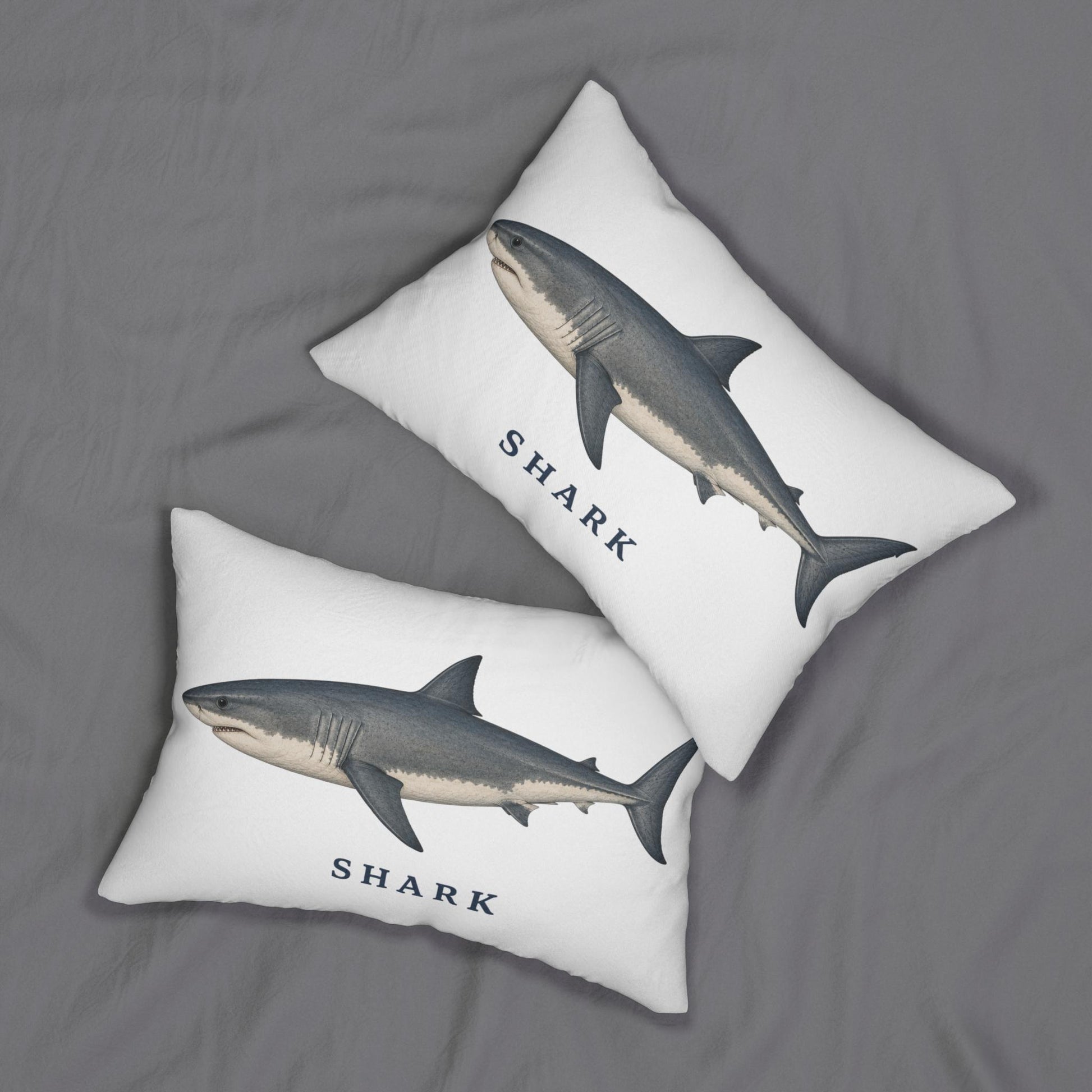 Coastal Shark Lumbar Pillow | 14x20 Spun Polyester