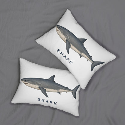 Coastal Shark Lumbar Pillow | 14x20 Spun Polyester