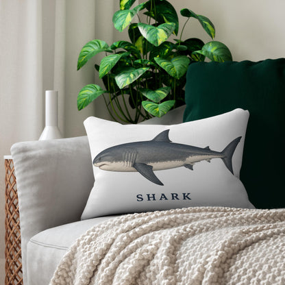 Coastal Shark Lumbar Pillow | 14x20 Spun Polyester