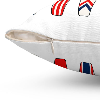 Vintage USA Water Ski Patriotic Pillow | Retro Americana Lake House Throw