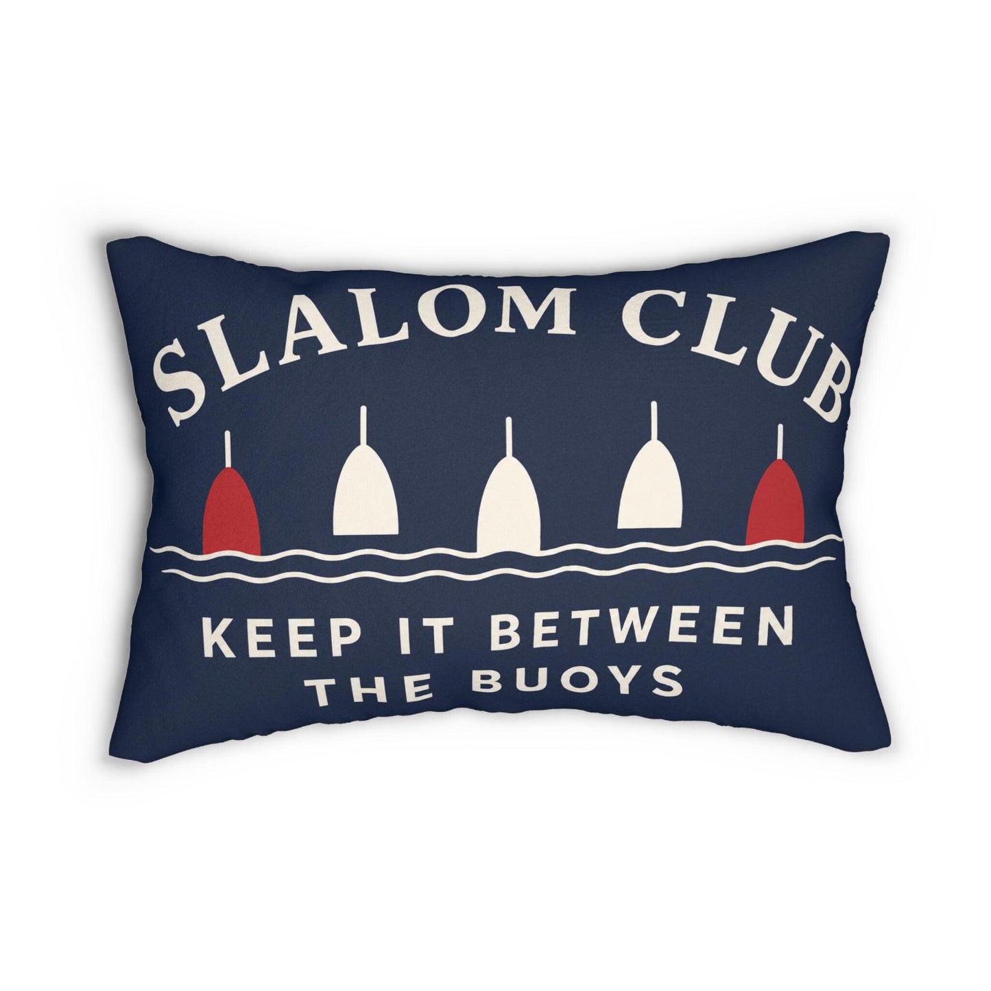 Slalom Club Great Lake Lumbar Pillow 14x20, Made in USA