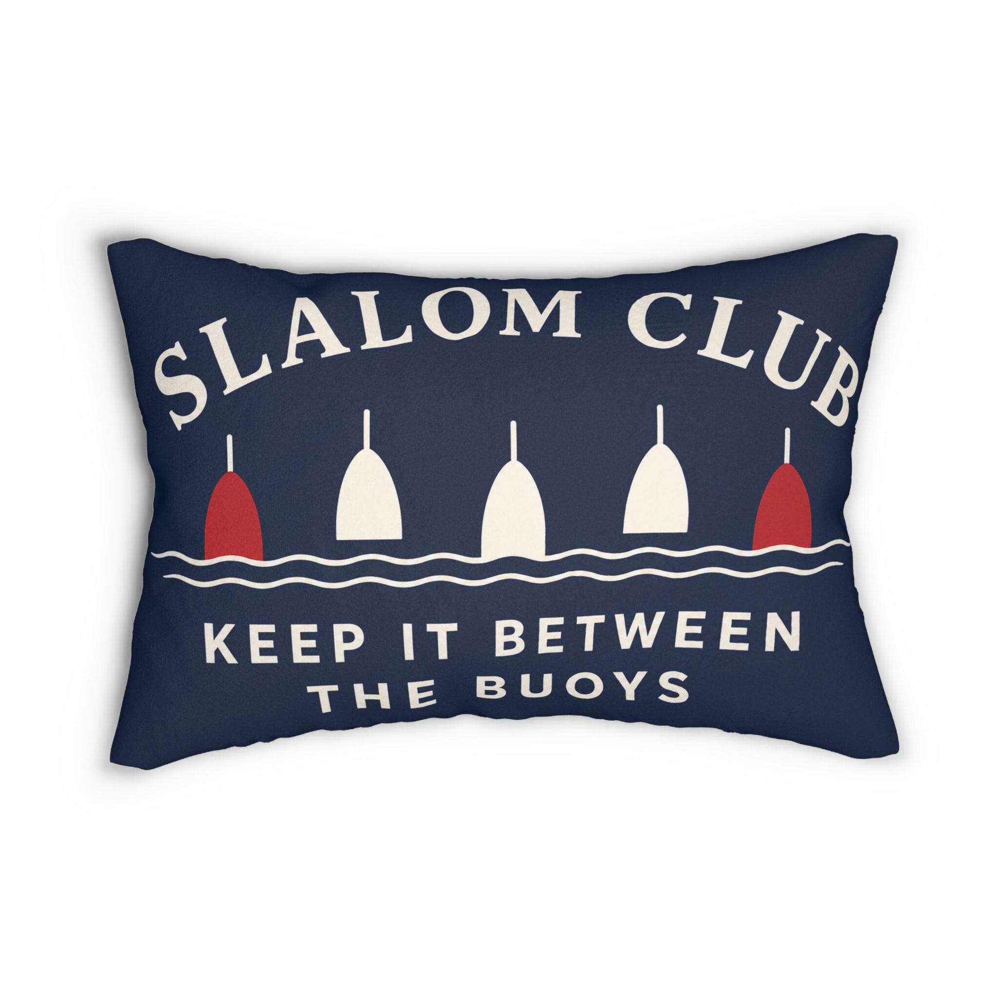 Slalom Club Great Lake Lumbar Pillow 14x20, Made in USA