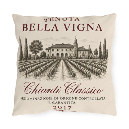 Reversible Wine Pillow Outdoor Pillows | Vineyard Throw Pillow, Tuscan French Country Decor