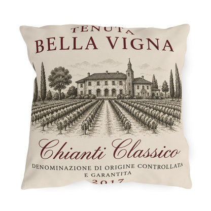 Reversible Wine Pillow Outdoor Pillows | Vineyard Throw Pillow, Tuscan French Country Decor