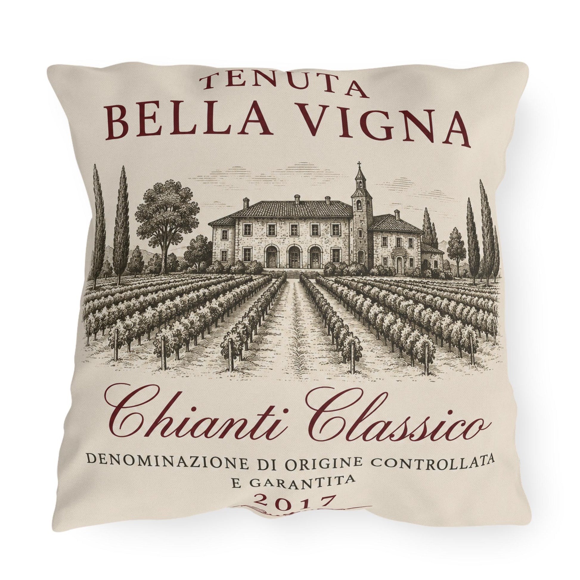 Reversible Wine Pillow Outdoor Pillows | Vineyard Throw Pillow, Tuscan French Country Decor