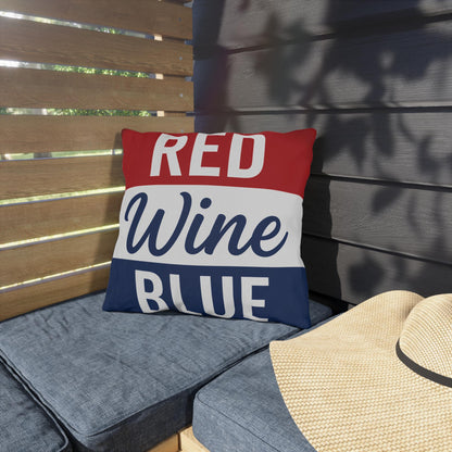 Red Wine & Blue Patriotic Pillows | 4th of July Americana Porch Pillow