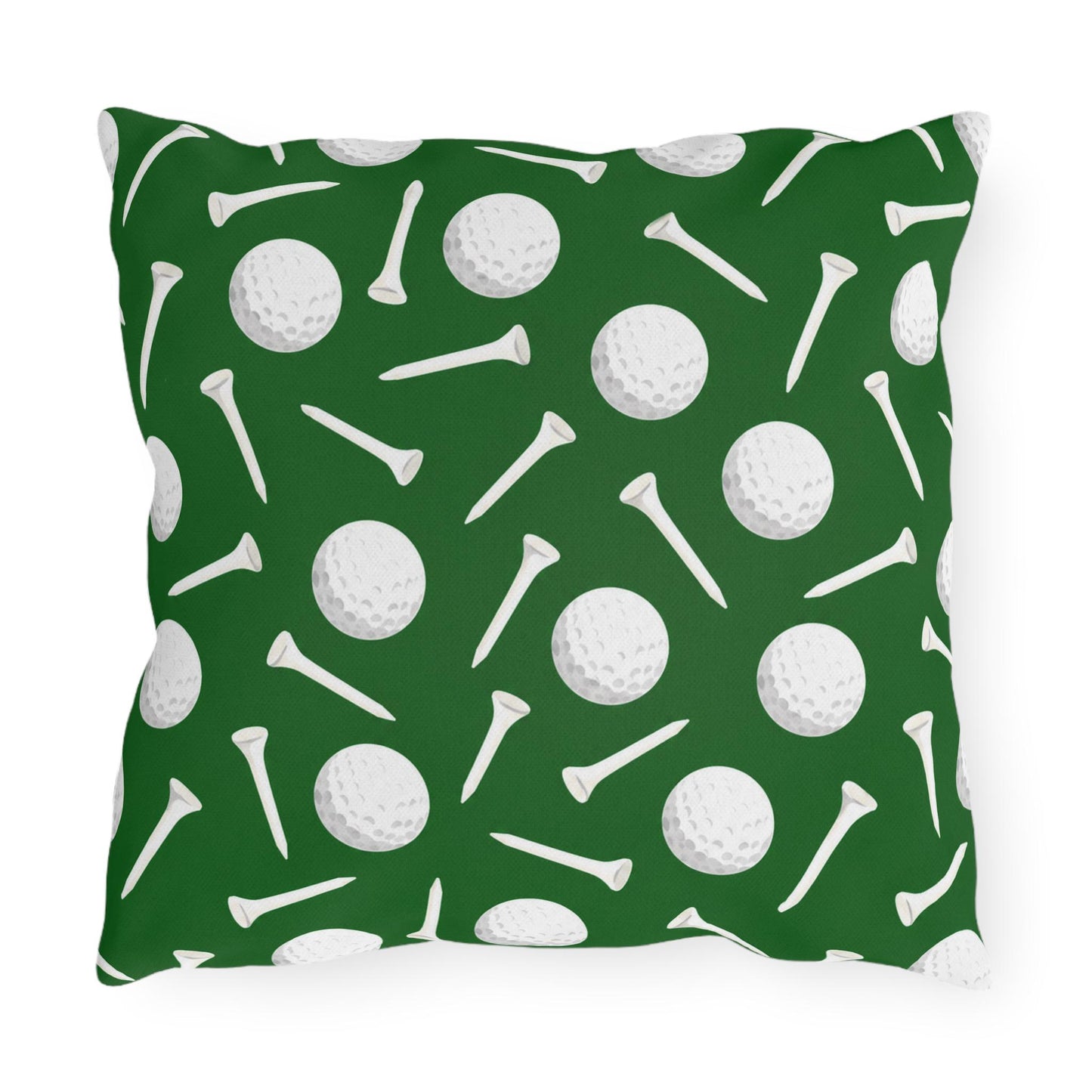 Golf Ball and Tee Outdoor Pillows | Golf Course Decor, Man Cave Accent