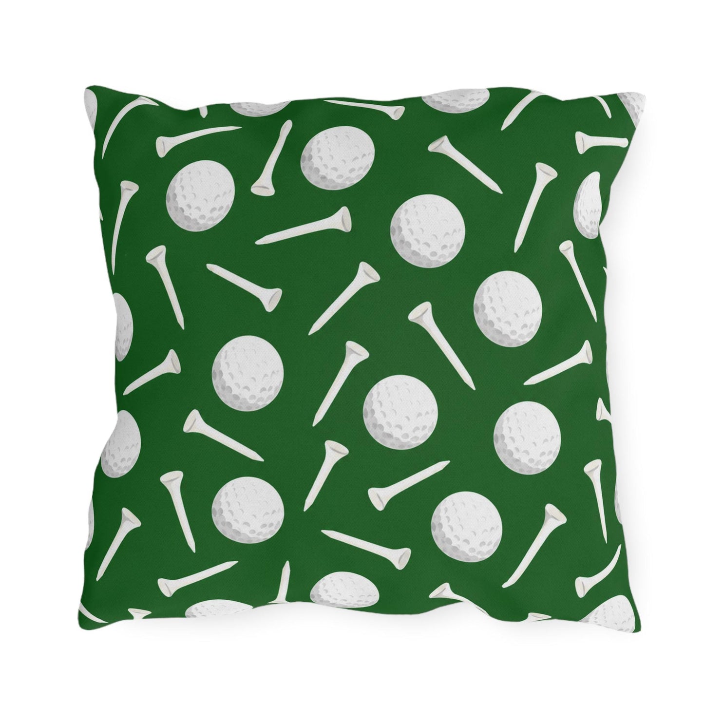 Golf Ball and Tee Outdoor Pillows | Golf Course Decor, Man Cave Accent