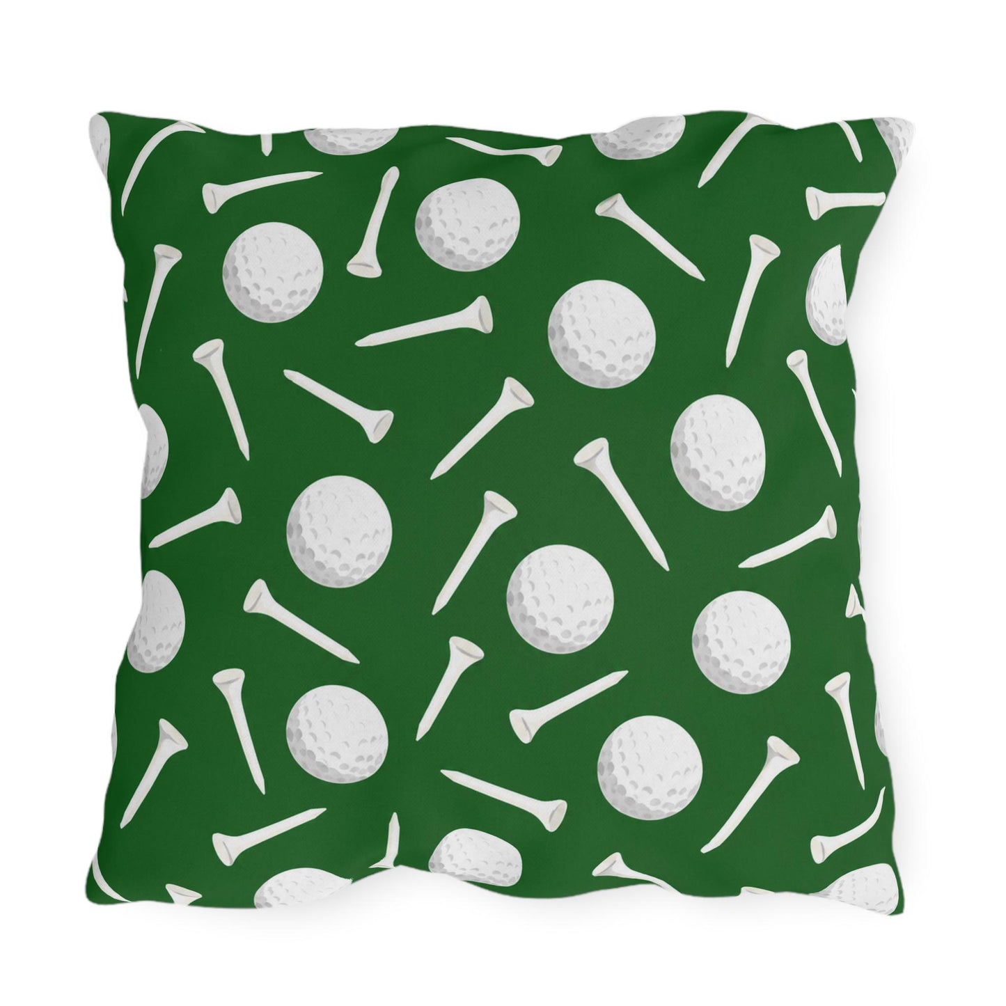 Golf Ball and Tee Outdoor Pillows | Golf Course Decor, Man Cave Accent