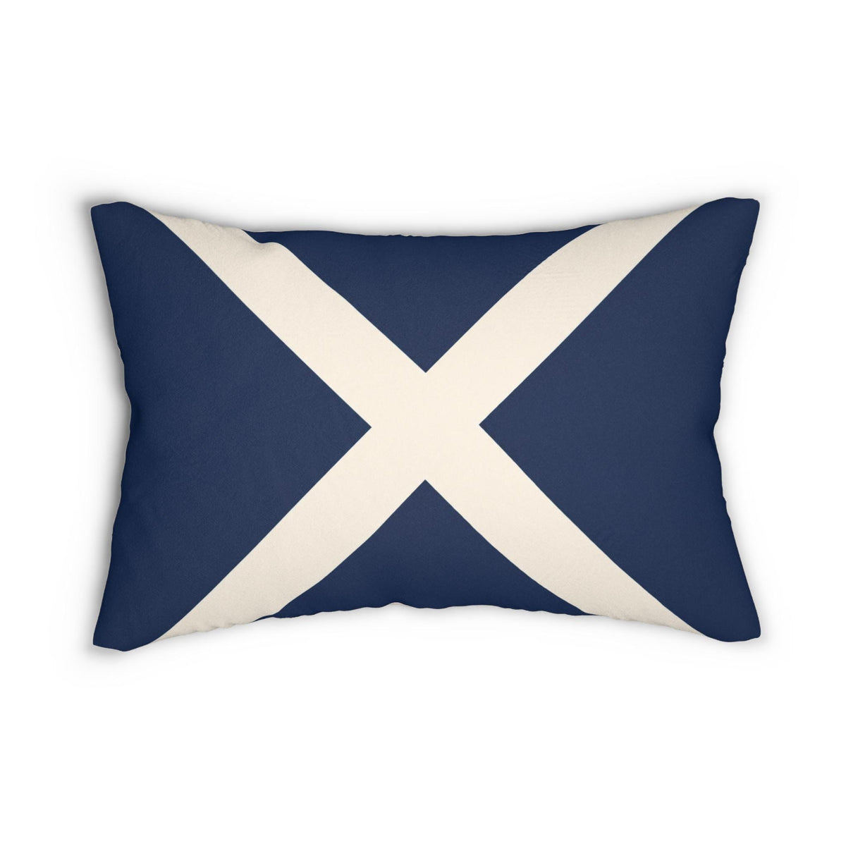 Nautical Signal Flag Design Lumbar Pillow | Reversible Coastal Throw Pillow