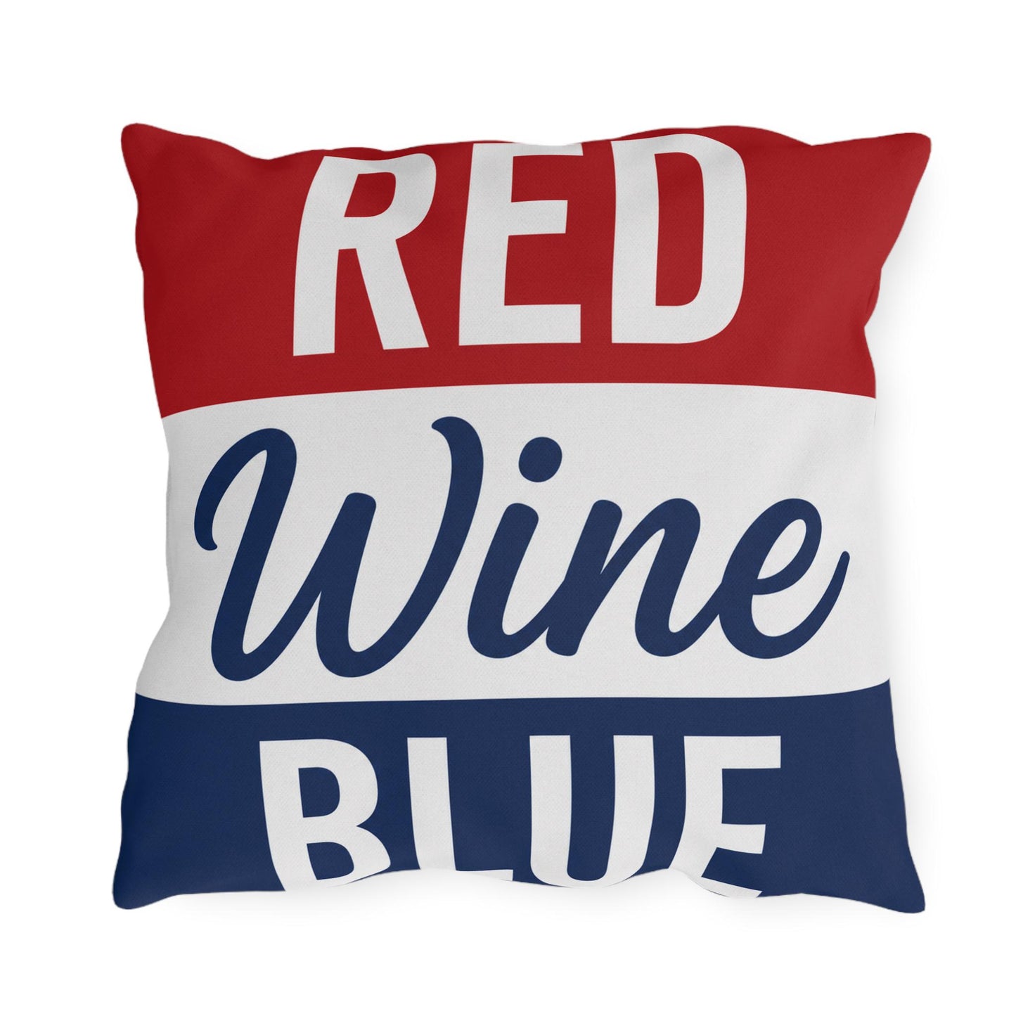 Red Wine & Blue Patriotic Pillows | 4th of July Americana Porch Pillow