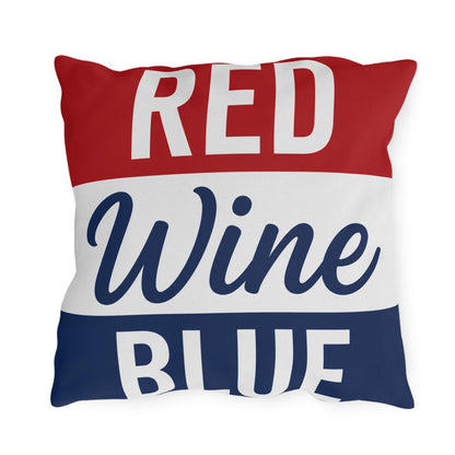 Red Wine & Blue Patriotic Pillows | 4th of July Americana Porch Pillow