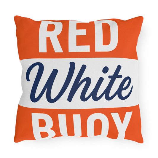 Slow No Wake Buoy Nautical Throw Pillow Outdoor Pillows | Lake House Decor | Made in USA