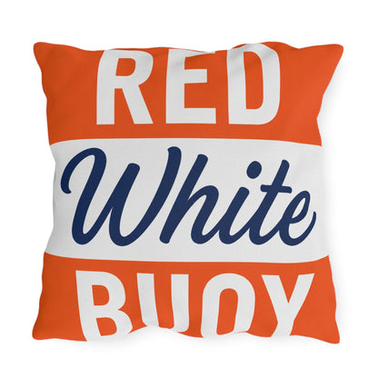 Slow No Wake Buoy Nautical Throw Pillow Outdoor Pillows | Lake House Decor | Made in USA