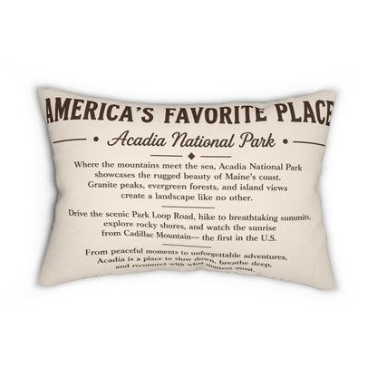 Acadia National Park Reversible Lumbar Pillow | 14x20 Maine Coastal Cabin Decor