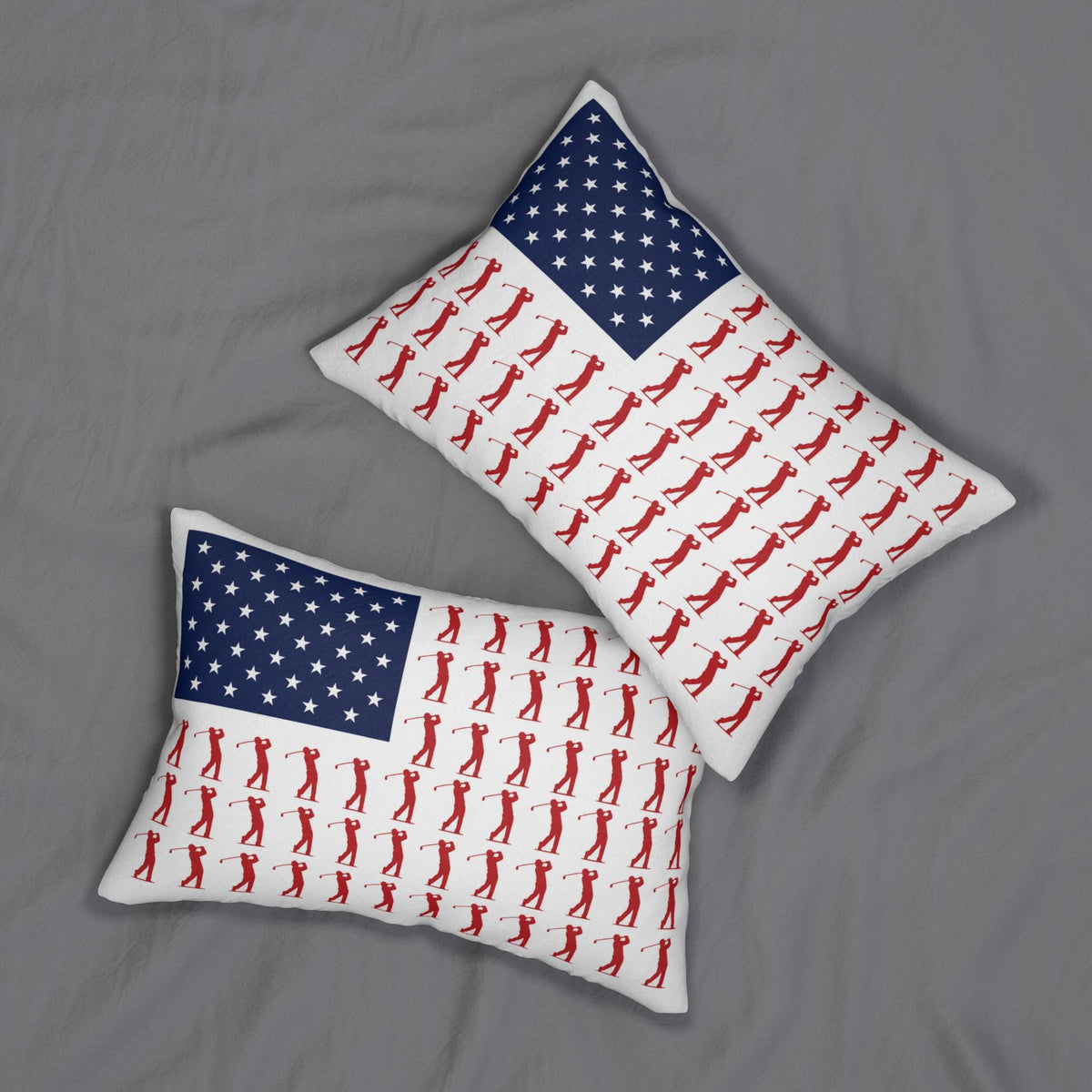 American Flag Golfers Lumbar Pillow | Spun Polyester Lumbar Pillow