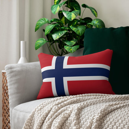 Norwegian Flag Lumbar Pillow | Norway Flag Pillow, Nordic Home Decor