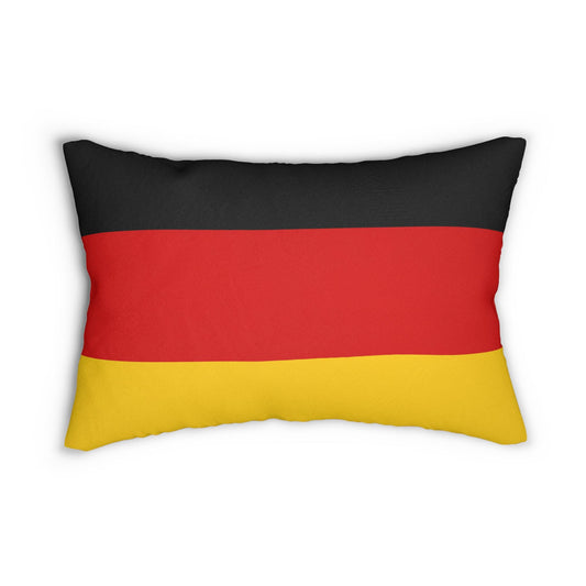 German Flag Lumbar Pillow | Black Red Gold Decorative Pillow