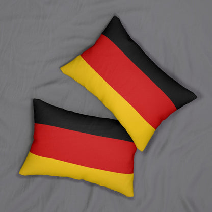 German Flag Lumbar Pillow | Black Red Gold Decorative Pillow