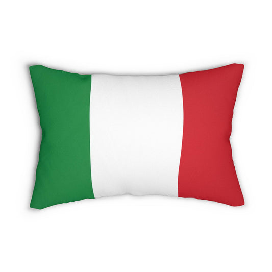 Italian Flag Lumbar Pillow | Green White Red Stripes