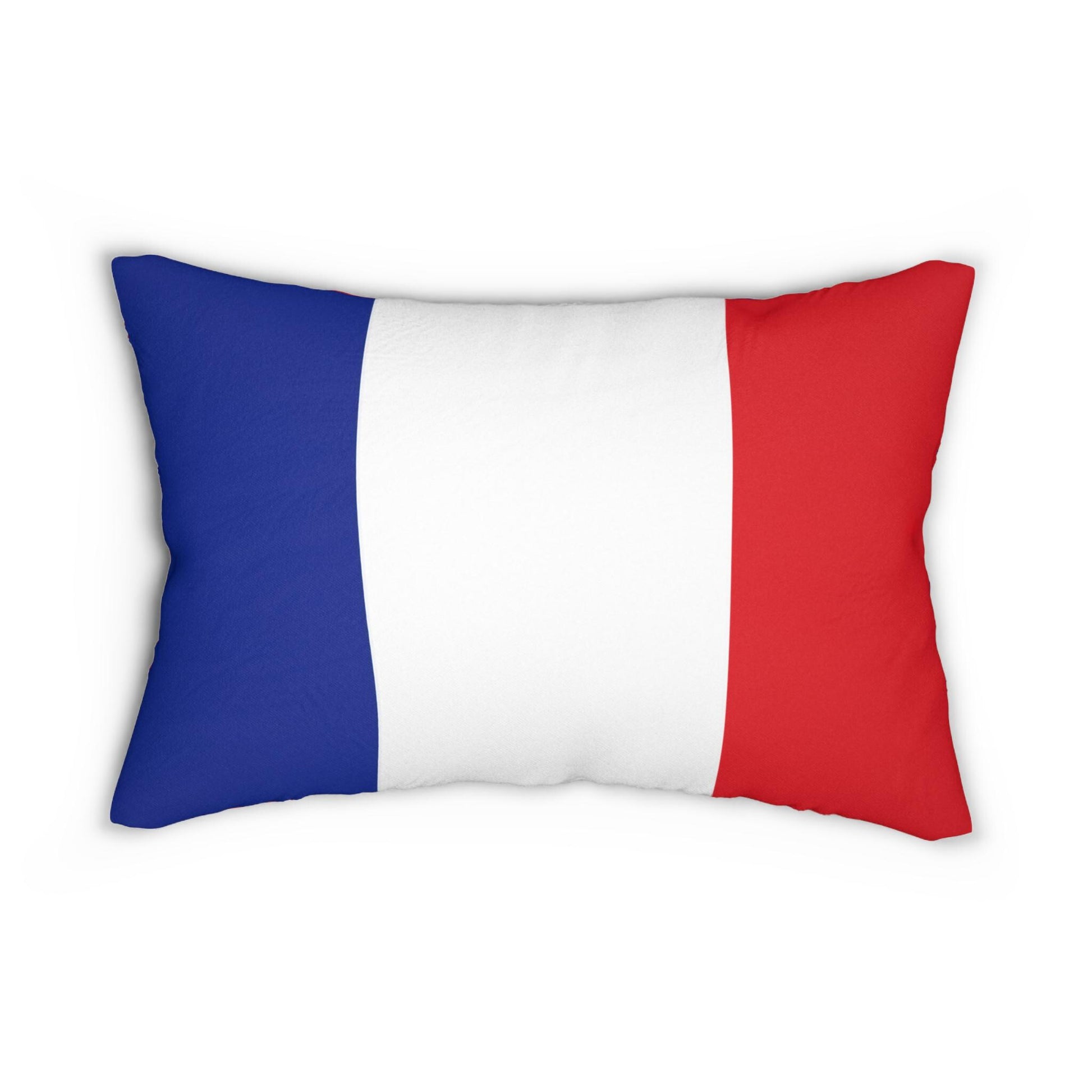 French Flag Lumbar Pillow | Tricolor Blue White Red Decorative Pillow