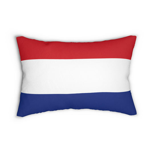 Netherlands Dutch Flag Lumbar Pillow 14x20 | Holland Flag Throw Pillow | Dutch Heritage Decor | European Country Accent Cushion