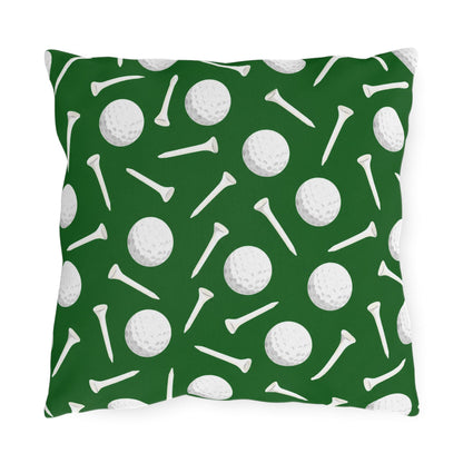 Golf Ball and Tee Outdoor Pillows | Golf Course Decor, Man Cave Accent