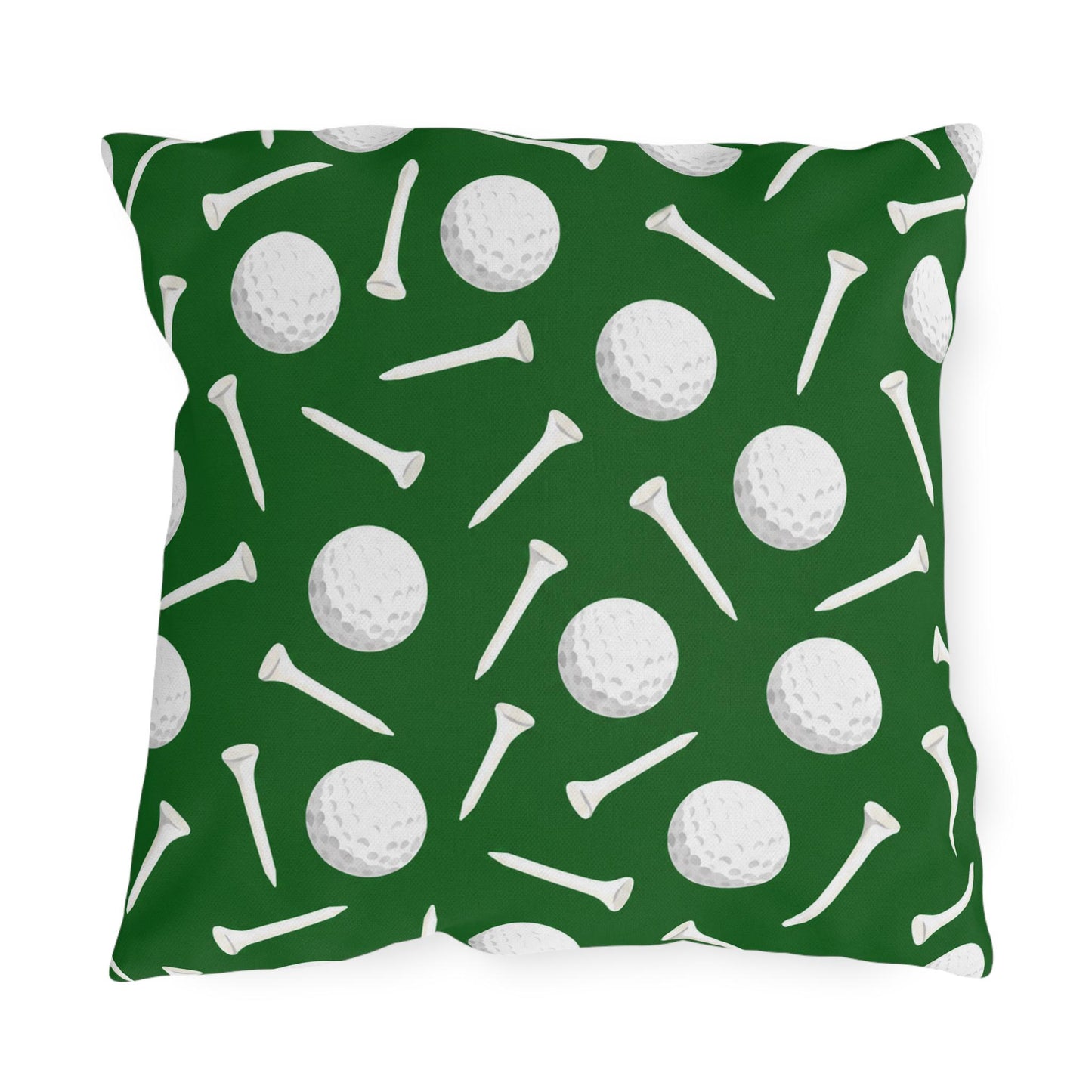 Golf Ball and Tee Outdoor Pillows | Golf Course Decor, Man Cave Accent