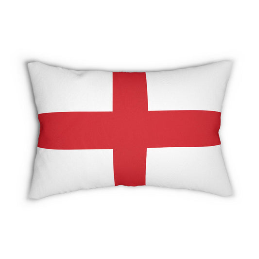 St George Cross Flag Lumbar Pillow | England Red Cross Rectangle Pillow