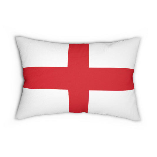 St George Cross Flag Lumbar Pillow | England Red Cross Rectangle Pillow