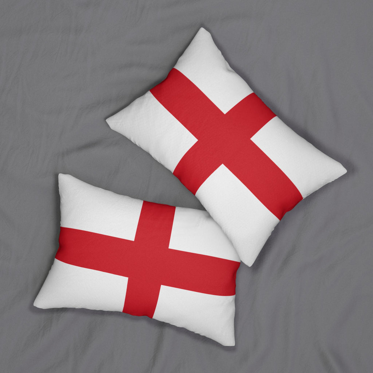 St George Cross Flag Lumbar Pillow | England Red Cross Rectangle Pillow